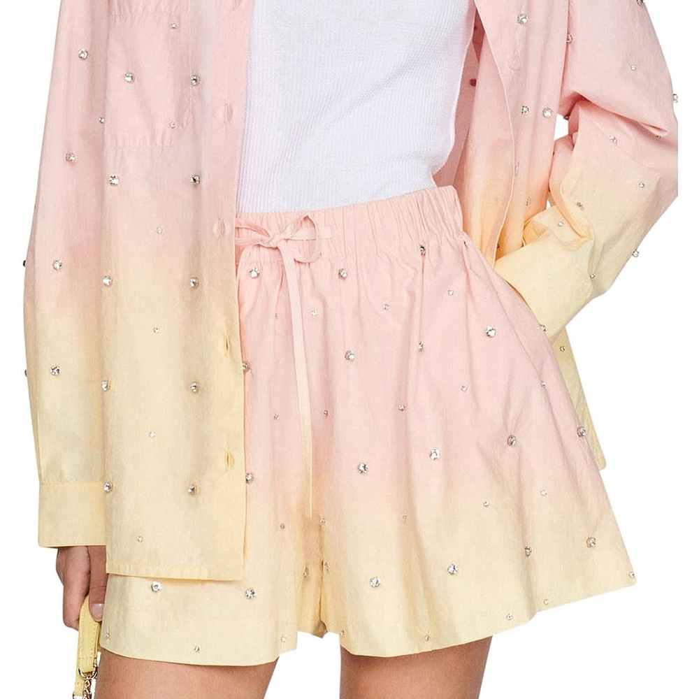 Sandro Pink and Yellow Women's Shorts
